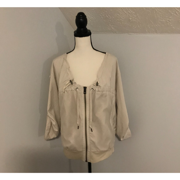 Stella McCartney for Adidas Beige Zipper Bomber Jacket - Size Small - Picture 1 of 12